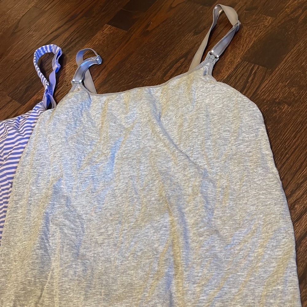 Gilligan & O’Malley Women’s Nursing / Breastfeeding Clip Tank Top - Size Medium - Picture 2 of 5